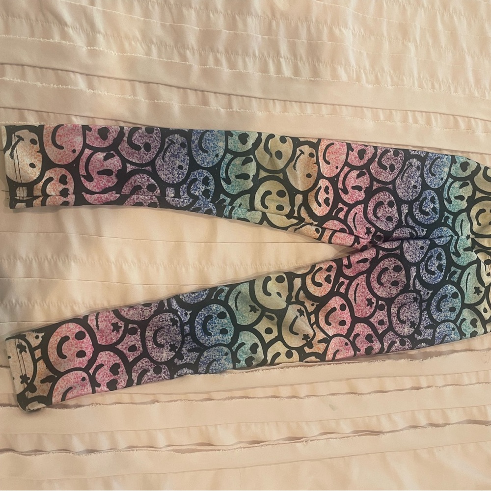 Colorful Smiley Face Kids Leggings